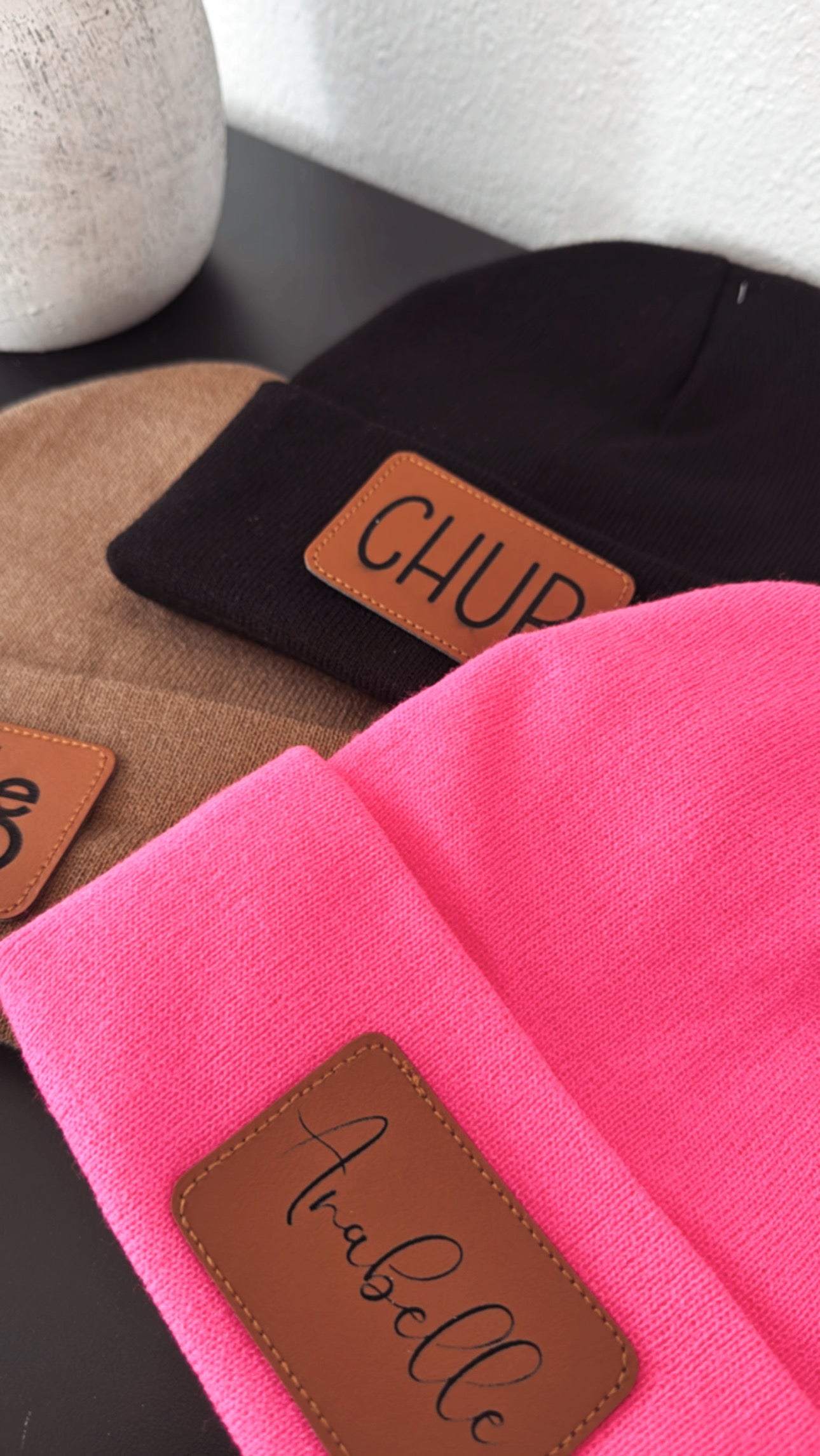 Youth-adult Patch beanies