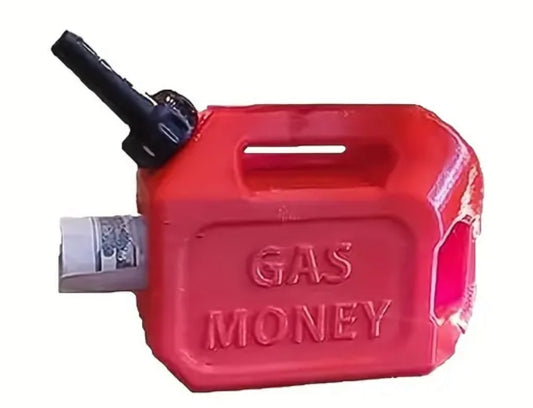 Gas can money holder