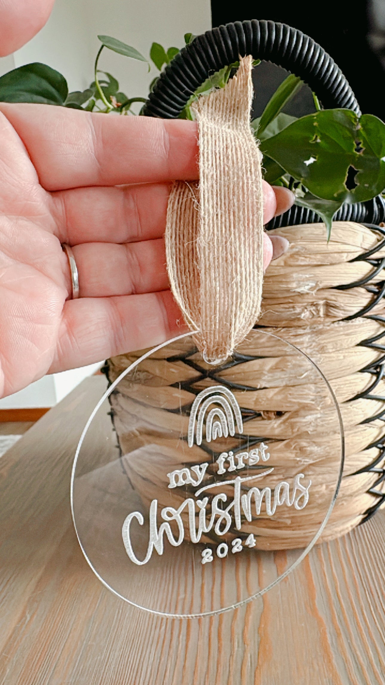 My first Christmas acrylic ornament