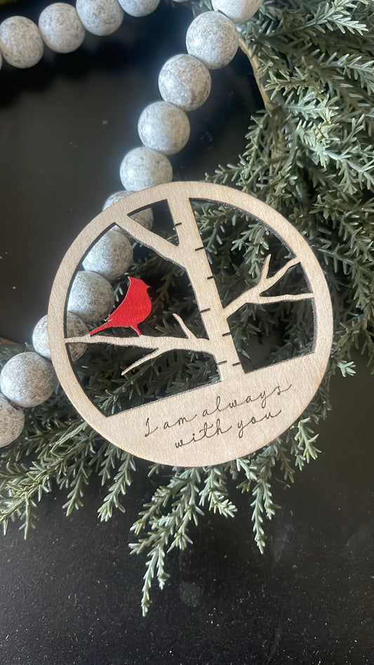 Cardinal always with you ornament