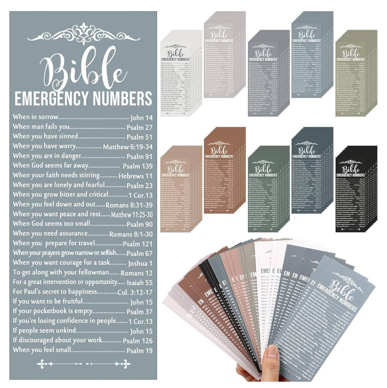 3pk emergency scripture bookmark - Faith