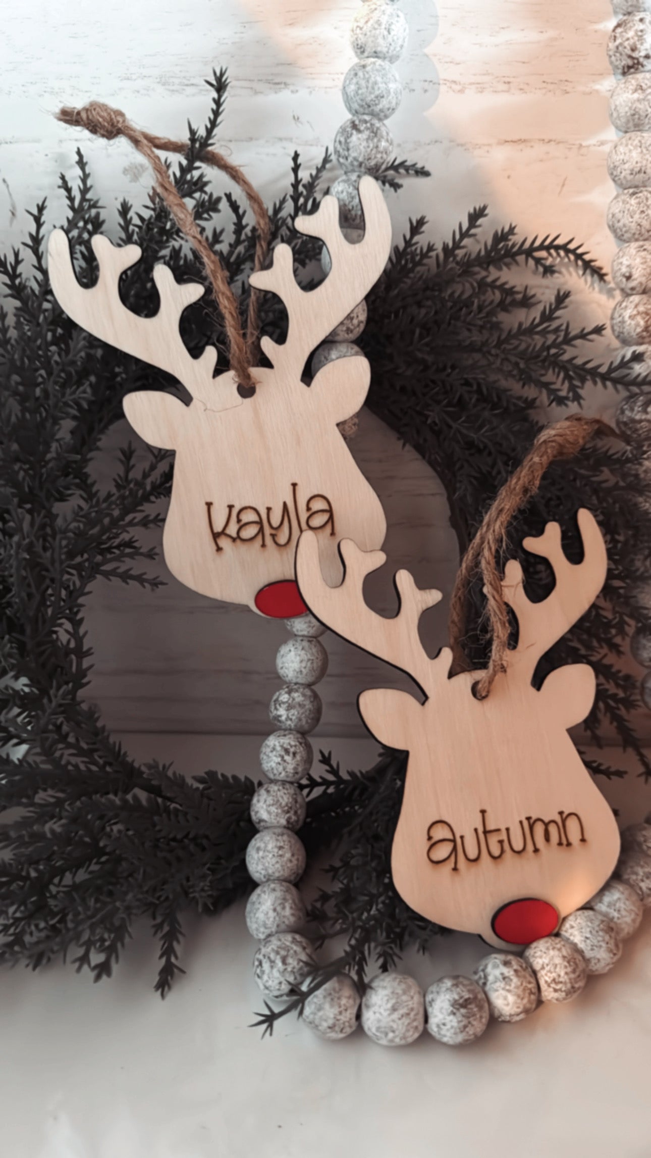 NEW DESIGN - Reindeer Ornament - custom