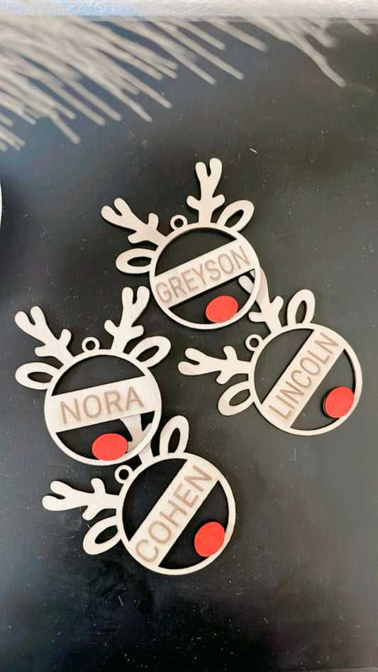 Reindeer Ornament - red nose