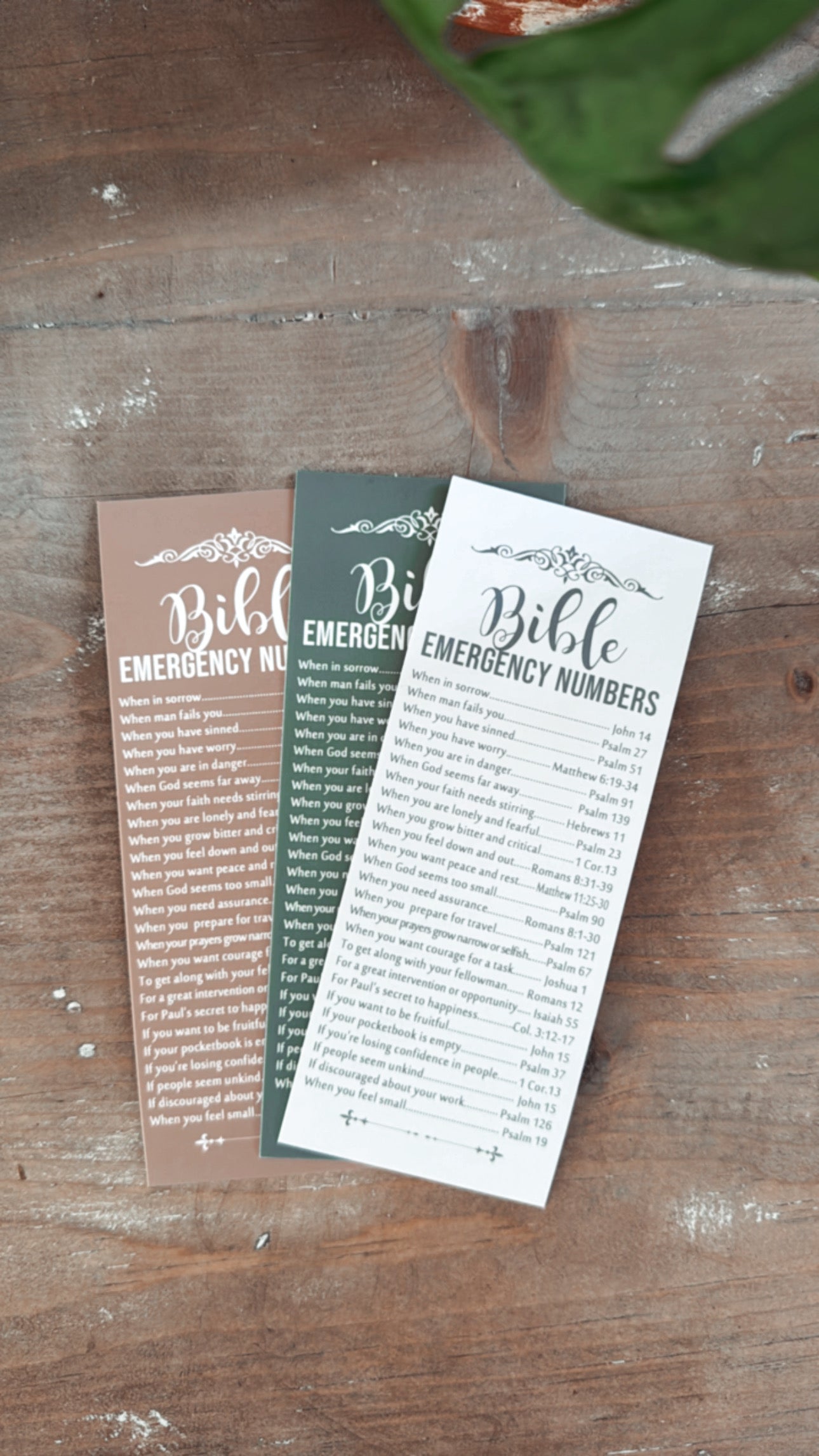 3pk emergency scripture bookmark - Faith